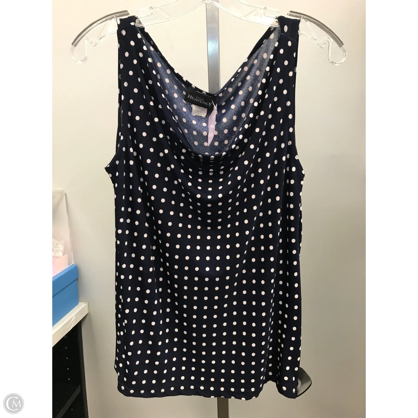 Top Sleeveless By Cmc In Polkadot Pattern, Size: L