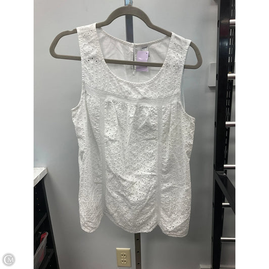 Top Sleeveless By Old Navy In White, Size: L