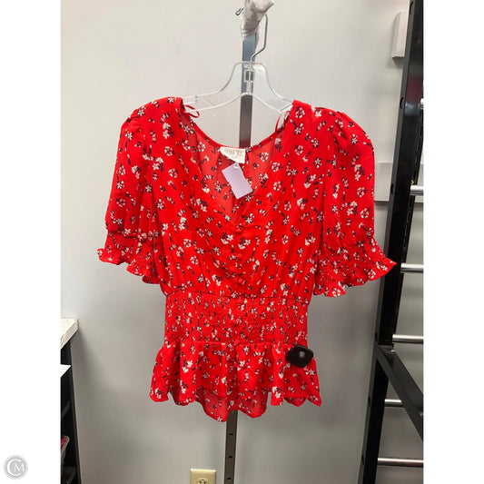 Top Short Sleeve By Sienna Sky In Red, Size: M