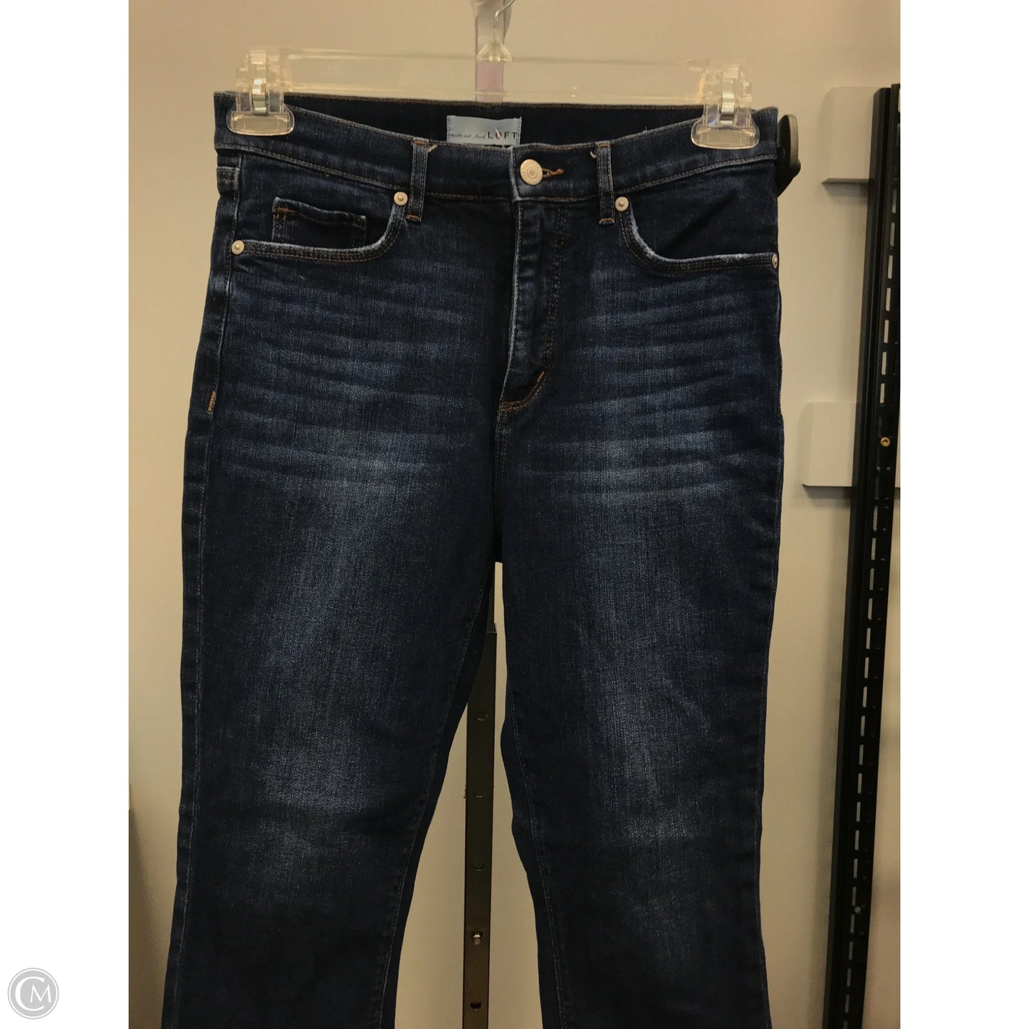 Jeans Cropped By Loft In Blue Denim, Size: 4