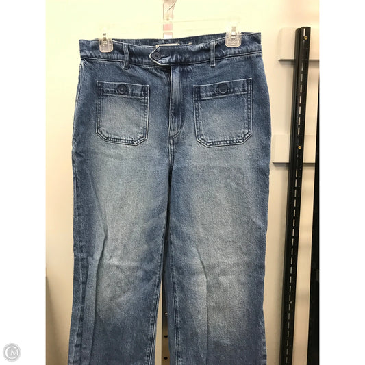 Jeans Straight By Loft In Blue Denim, Size: 4