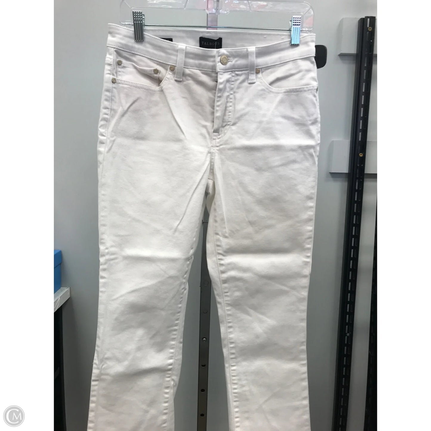 Jeans Cropped By Talbots In White Denim, Size: 4