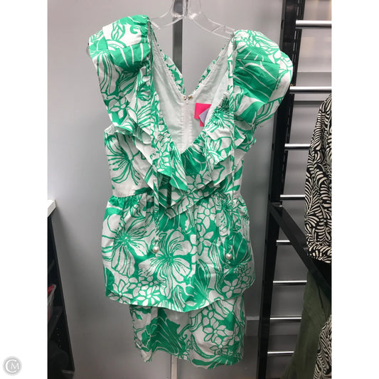 Dress Designer By Lilly Pulitzer In Green & White, Size: S