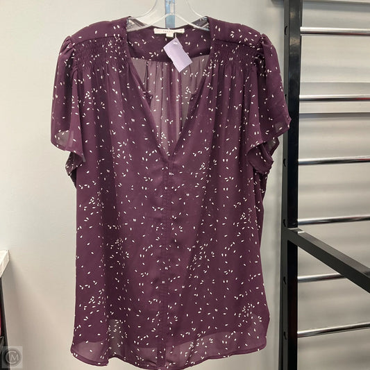 Top Short Sleeve By Cmc In Purple, Size: 1x