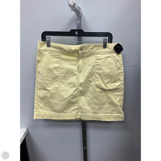 Skirt Mini & Short By Loft In Yellow, Size: 10