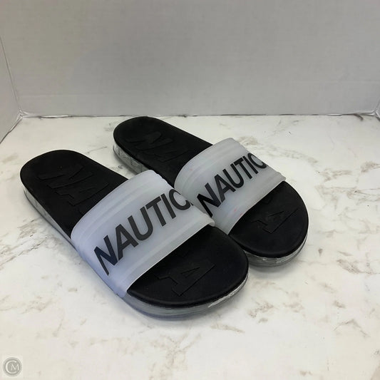 Sandals Flats By Nautica In Black & White, Size: 8