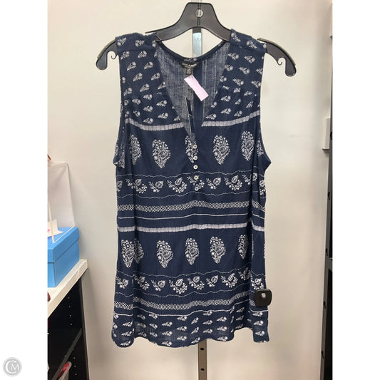 Top Sleeveless By Lucky Brand In Navy, Size: L