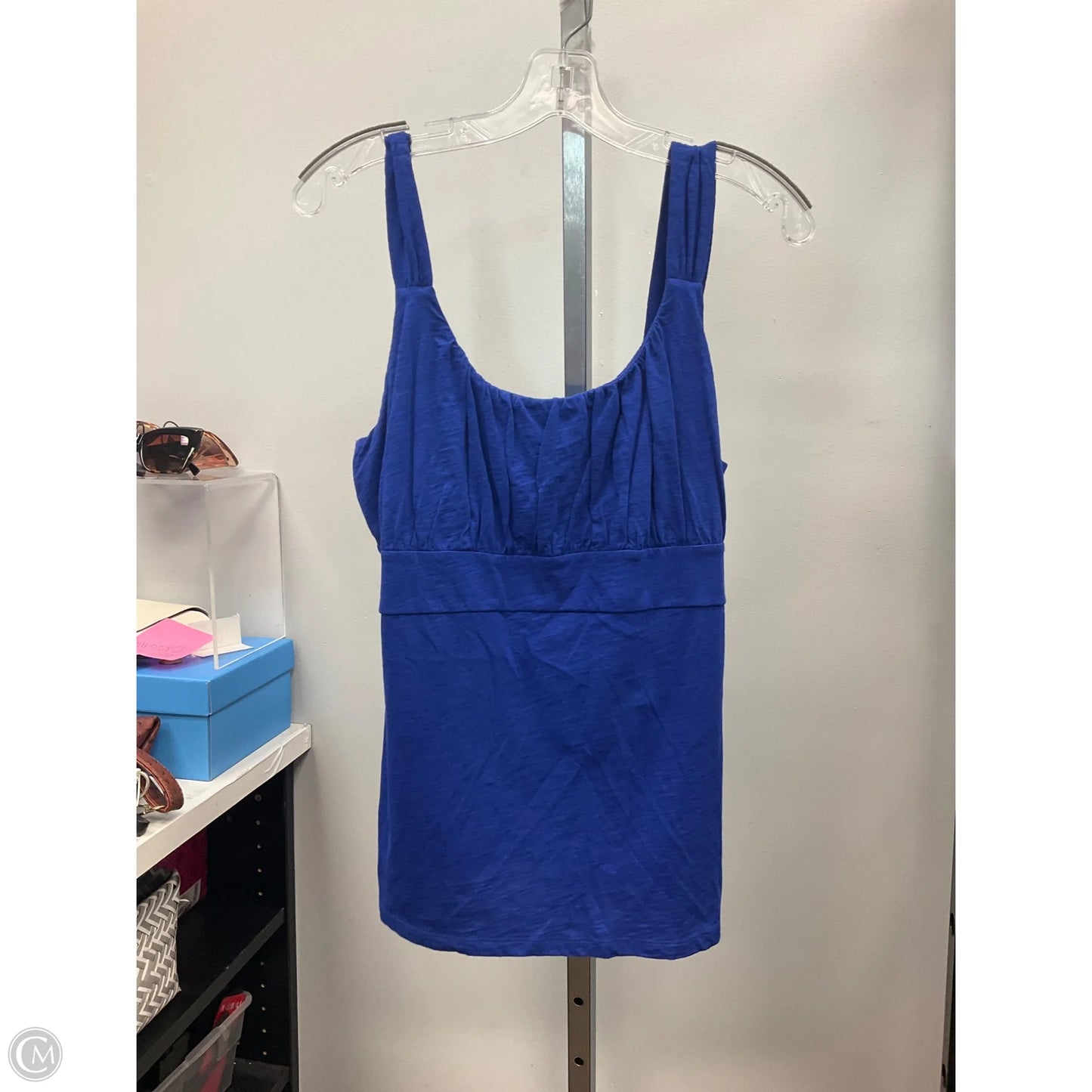 Top Sleeveless By Ann Taylor In Blue, Size: L