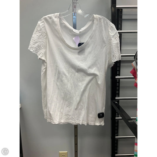 Top Short Sleeve By Lucky Brand In White, Size: Xl