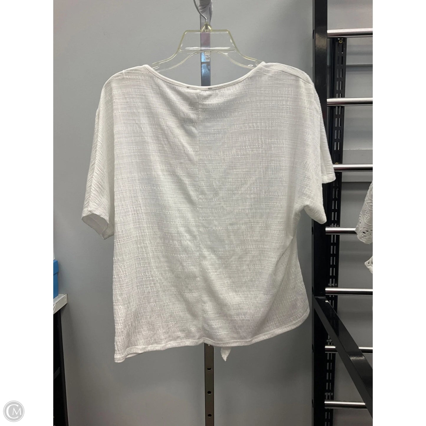 Top Short Sleeve By Cable And Gauge In White, Size: L