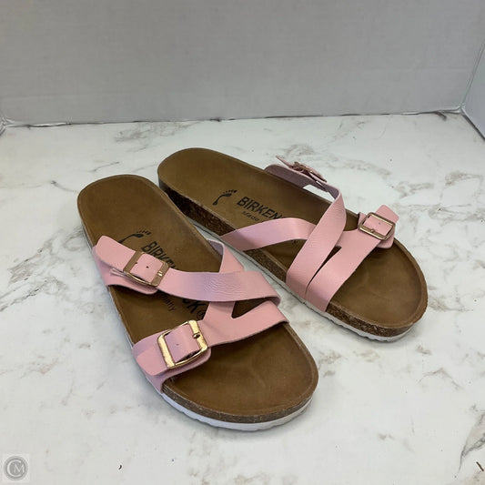 Sandals Flats By Birkenstock In Pink, Size: 7.5