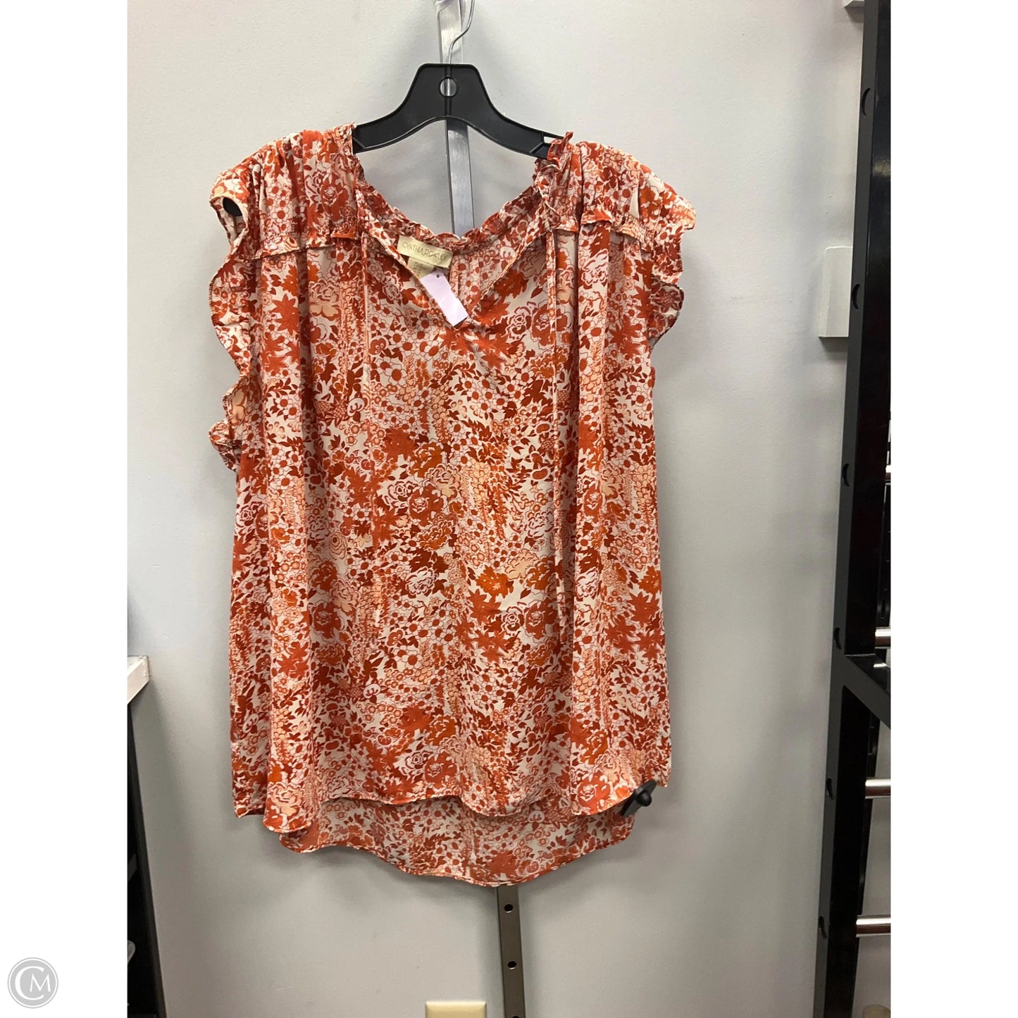 Top Sleeveless By Cynthia Rowley In Floral Print, Size: 2x