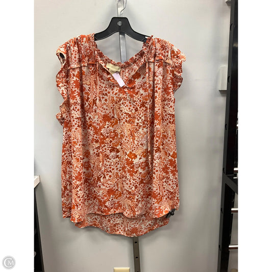 Top Sleeveless By Cynthia Rowley In Floral Print, Size: 2x