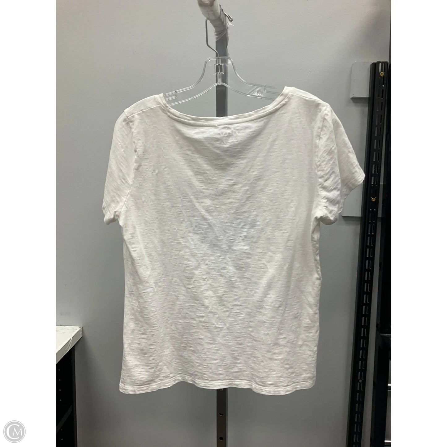 Top Short Sleeve By Talbots In White, Size: M