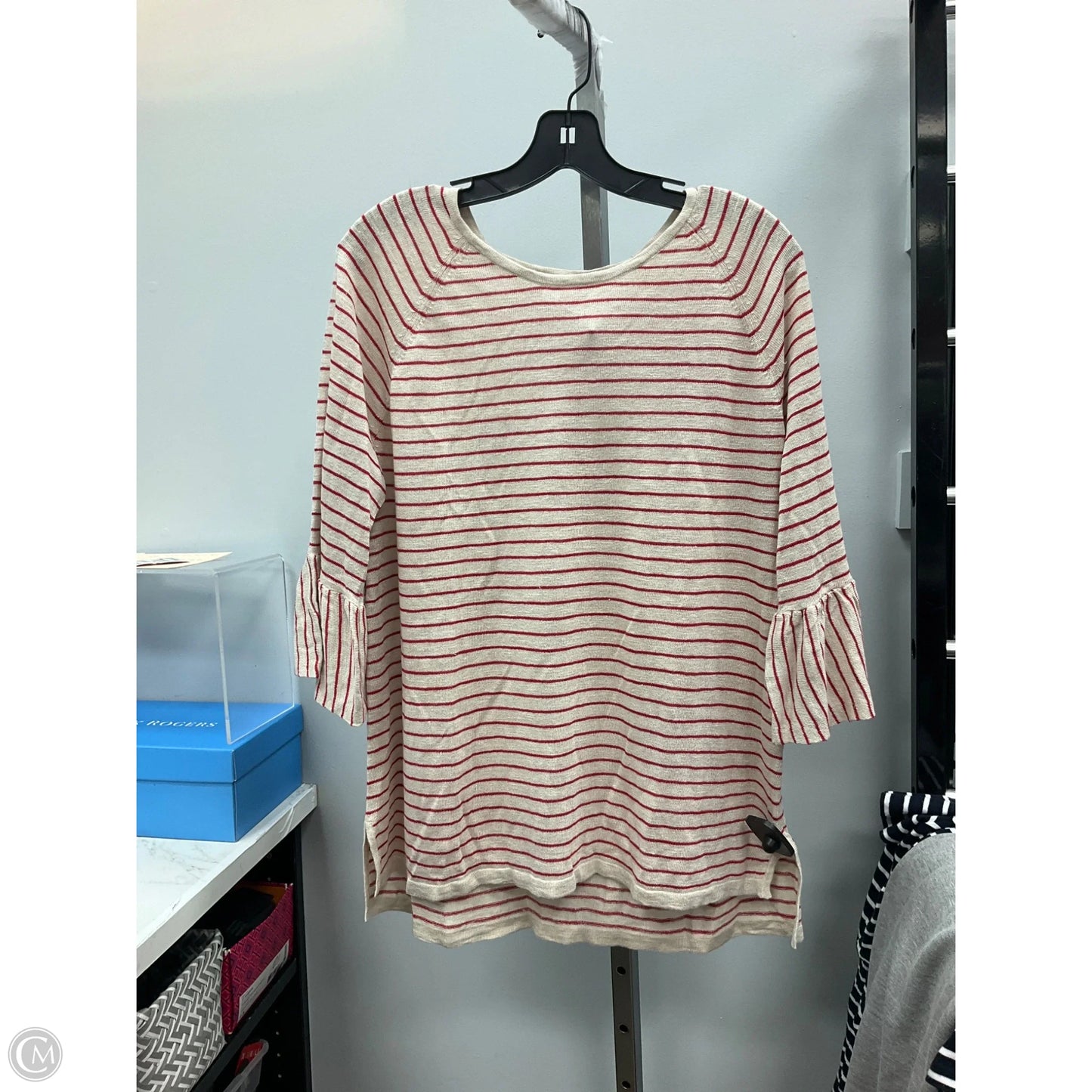 Top Short Sleeve By J. Jill In Striped Pattern, Size: L