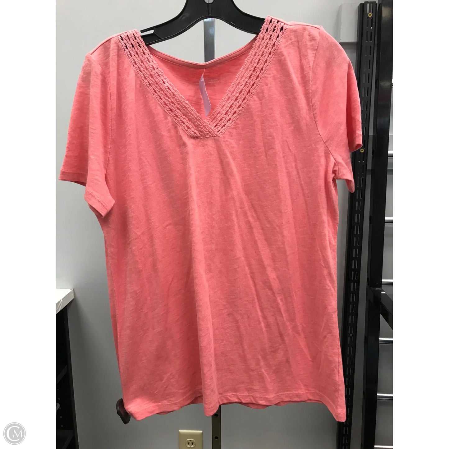 Top Short Sleeve By Talbots In Pink, Size: M