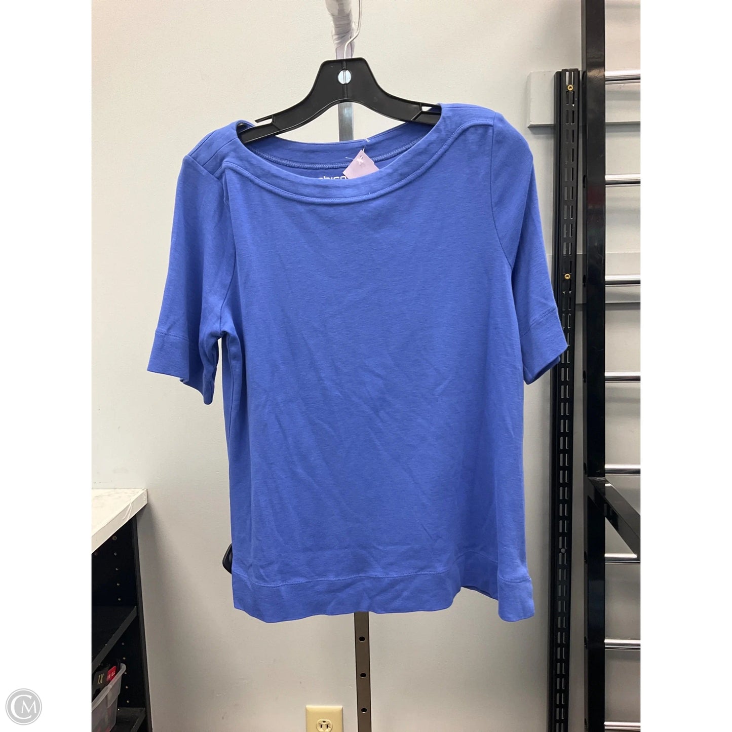 Top Short Sleeve By Chicos In Blue, Size: M