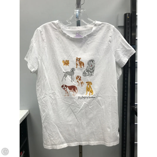 Top Short Sleeve By Talbots In White, Size: 1x