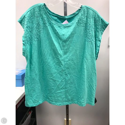 Top Sleeveless By Talbots In Green, Size: 1x