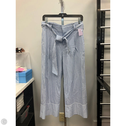 Pants Cropped By Banana Republic In Blue & White, Size: 2