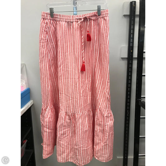 Skirt Midi By Talbots In Red & White, Size: S