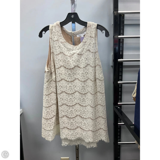 Top Sleeveless By Rose And Olive In Cream, Size: 1x