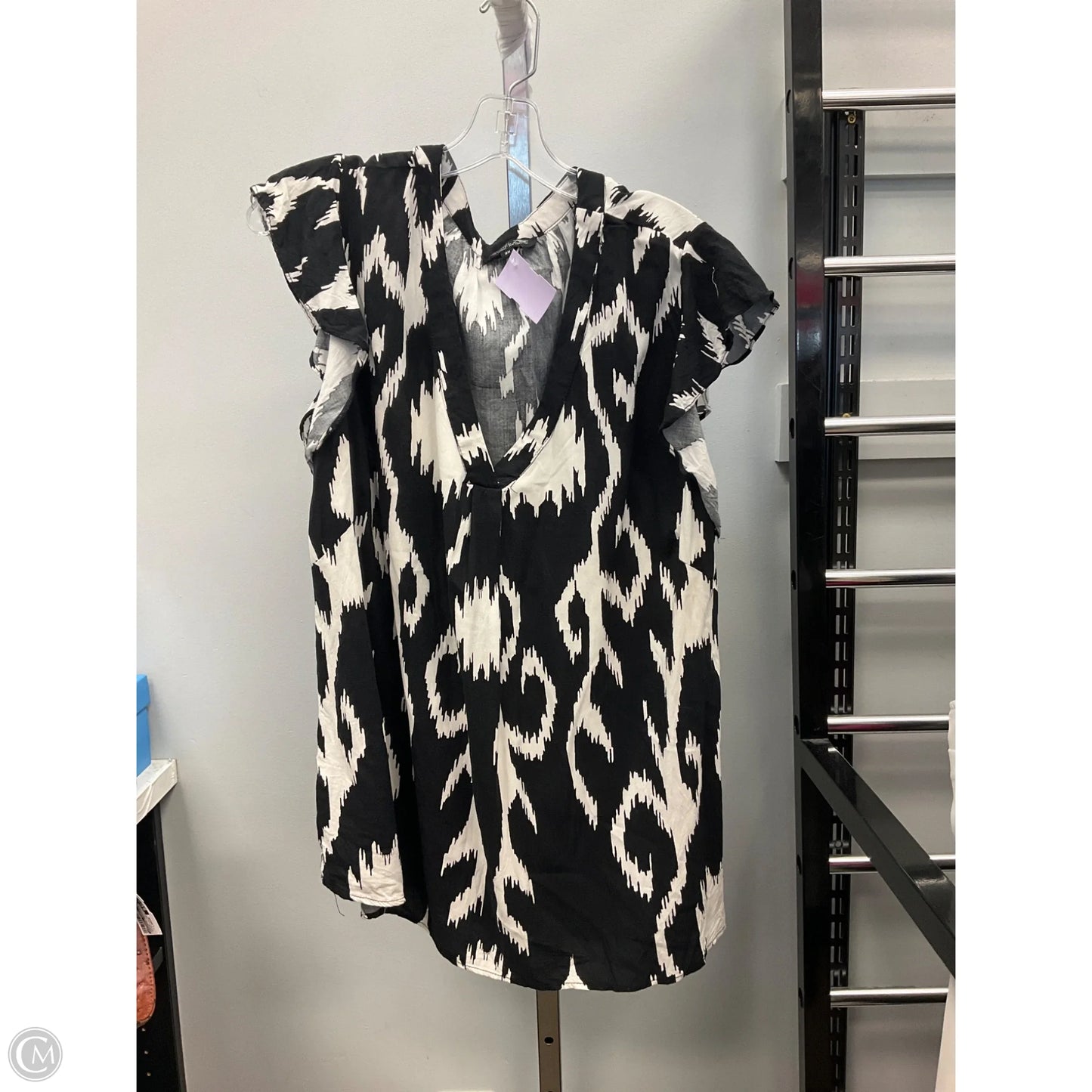 Top Sleeveless By Rachel Zoe In Black & White, Size: 2x