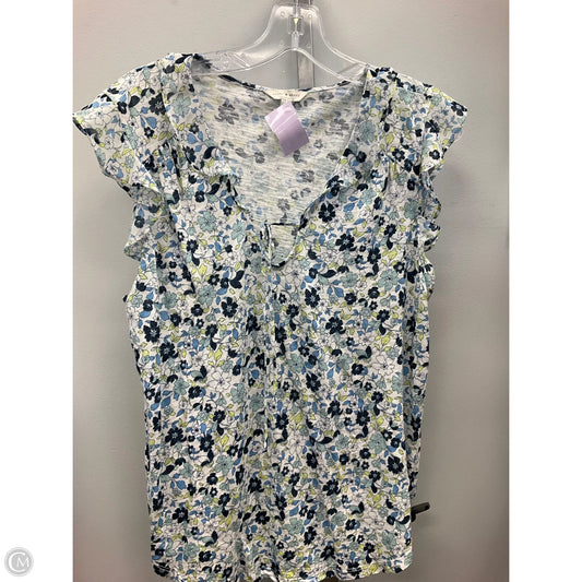 Top Sleeveless By Lucky Brand In Floral Print, Size: L