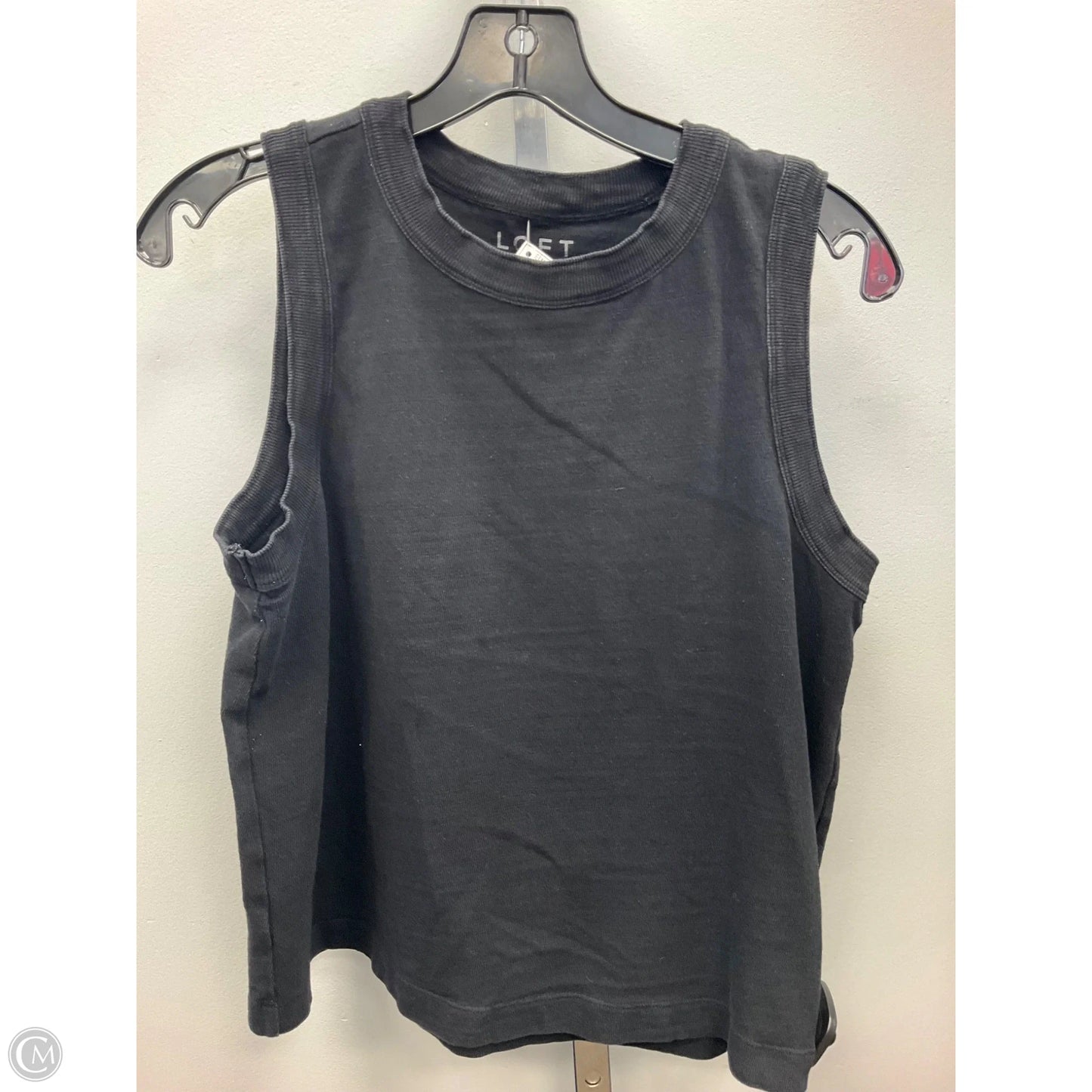 Top Sleeveless By Loft In Black, Size: M