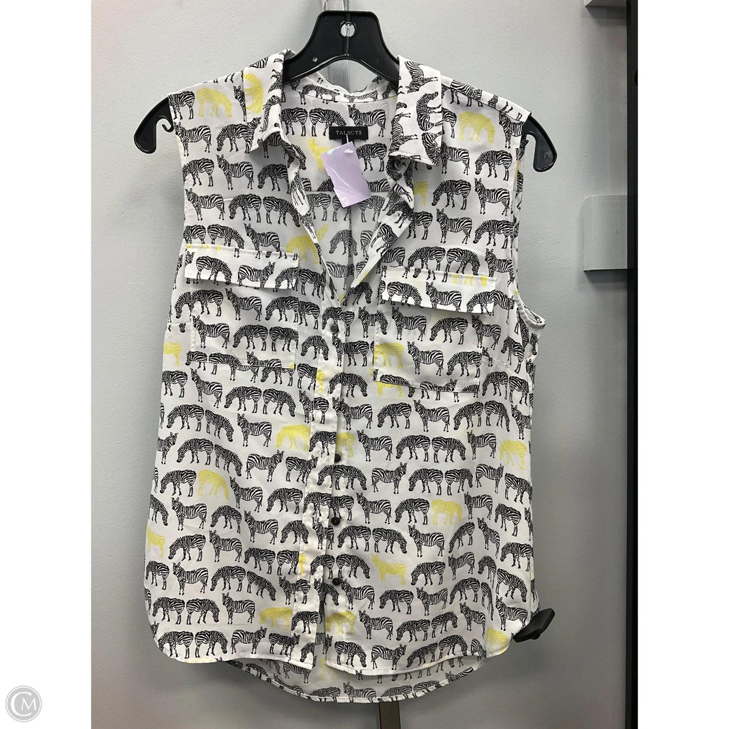 Top Sleeveless By Talbots In Zebra Print, Size: 6