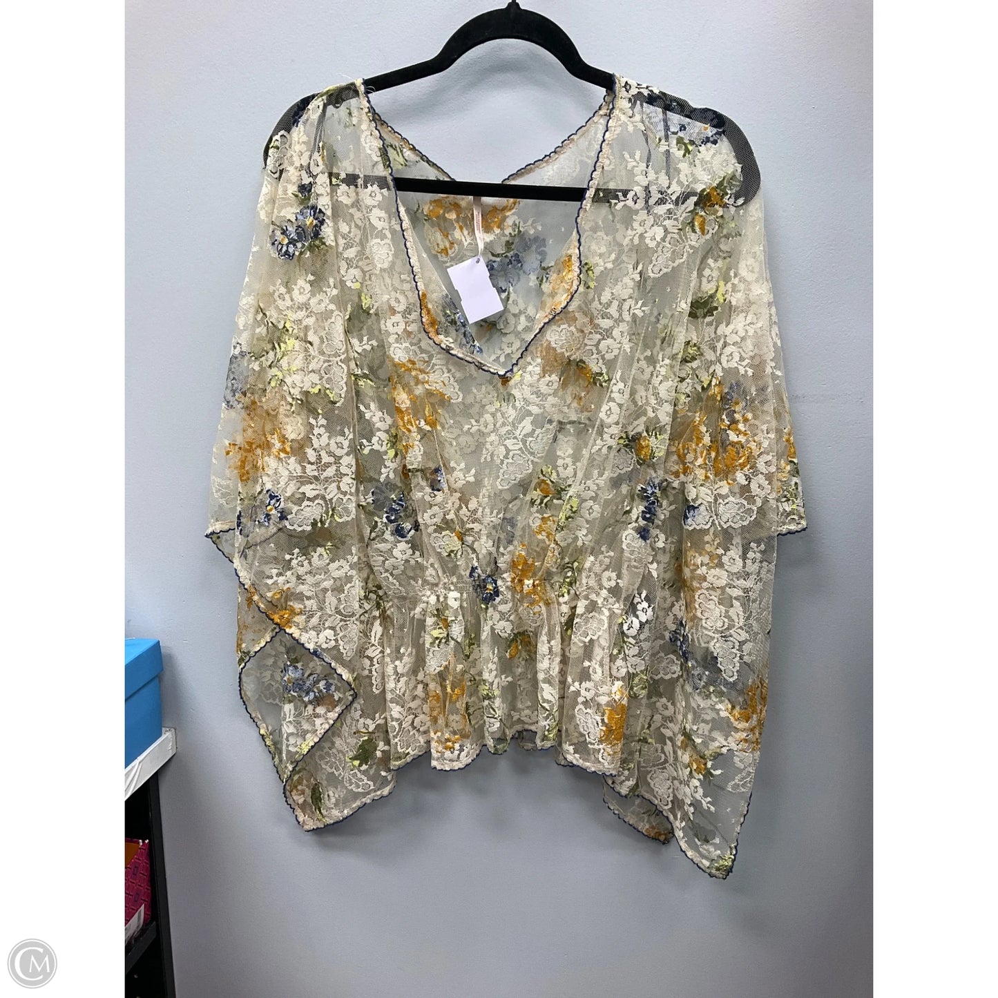 Top Short Sleeve By Free People In Floral Print, Size: M
