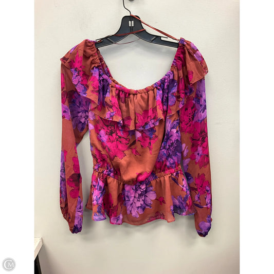 Top Long Sleeve By Sofia By Sofia Vergara In Floral Print, Size: S