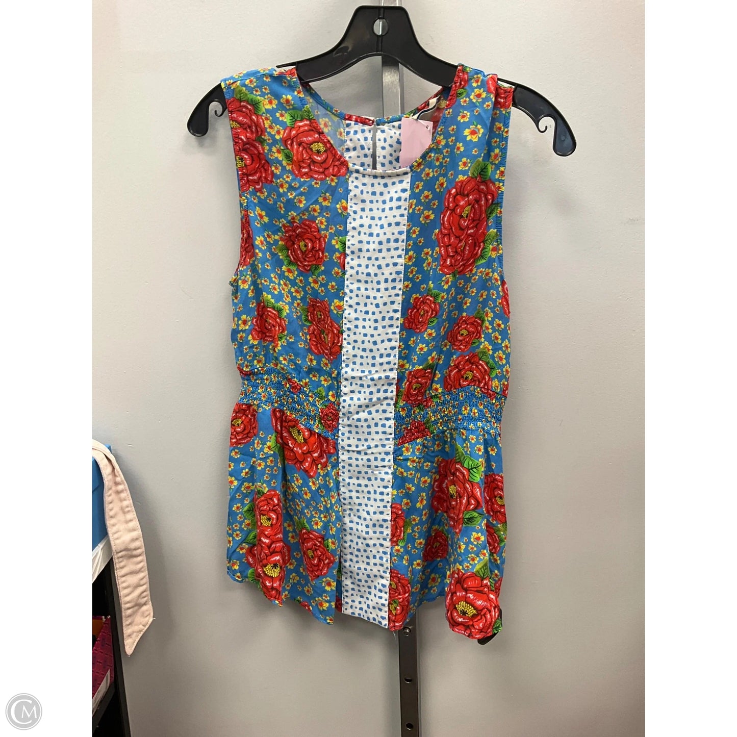 Top Sleeveless By Farm Rio In Floral Print, Size: M