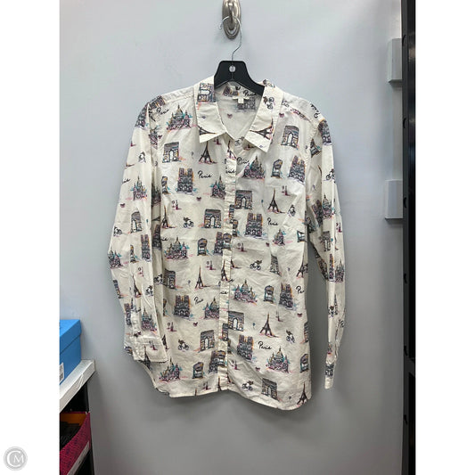 Top Long Sleeve By Talbots In Multi-colored, Size: 1x