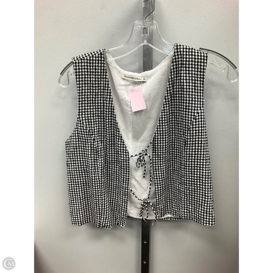 Top Sleeveless By Abercrombie And Fitch In Black & White, Size: S