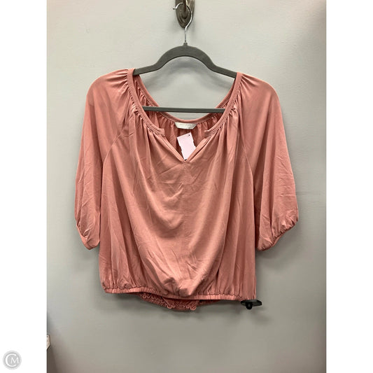 Top Short Sleeve By Lucky Brand In Pink, Size: S