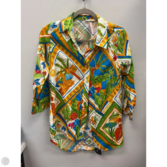Top Long Sleeve By Christian Siriano In Multi-colored, Size: S