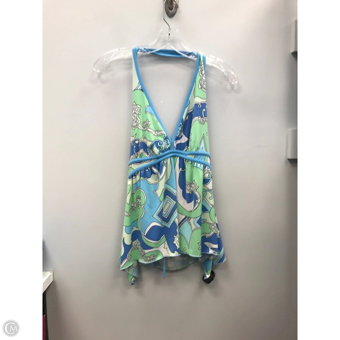 Top Sleeveless By New York And Co In Blue & Green, Size: L