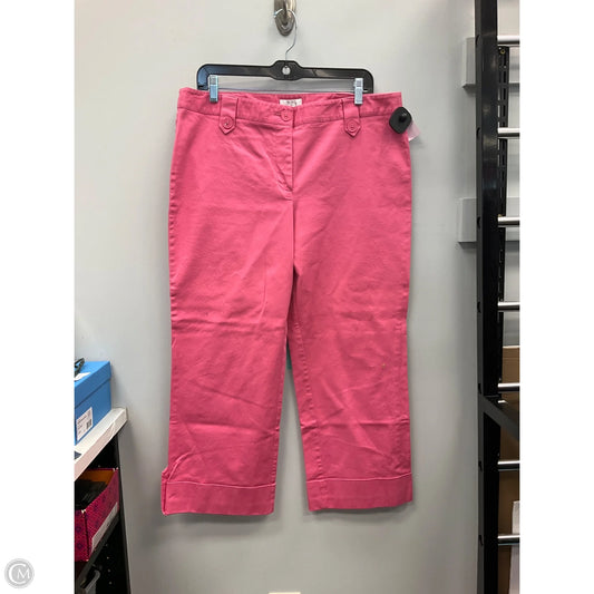 Pants Cropped By Loft In Pink, Size: 14