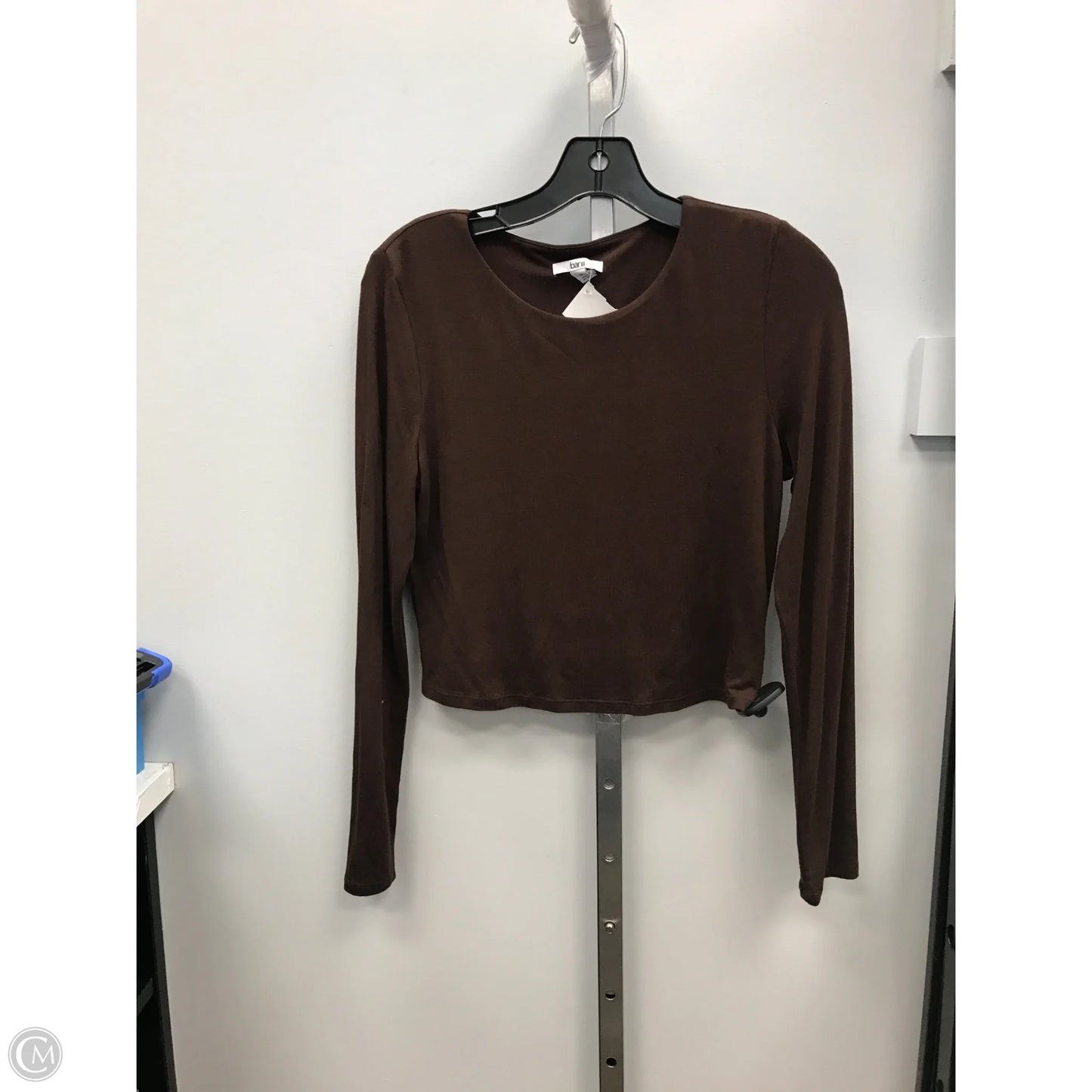 Top Long Sleeve By Bar Iii In Brown, Size: M