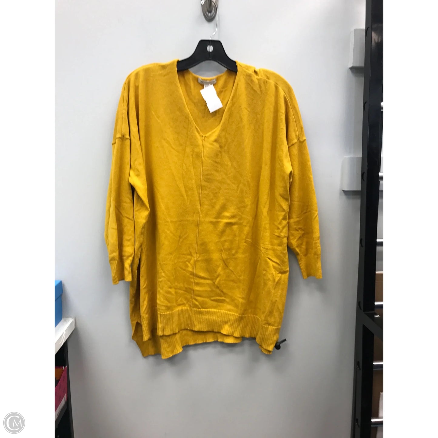 Sweater By Cato In Yellow, Size: 18