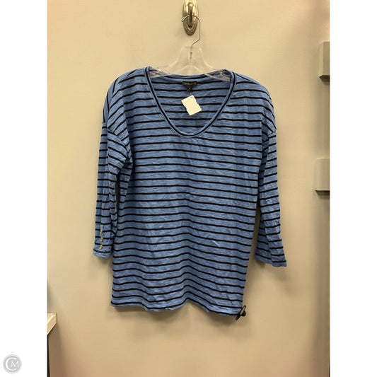 Top Long Sleeve By Talbots In Striped Pattern, Size: M