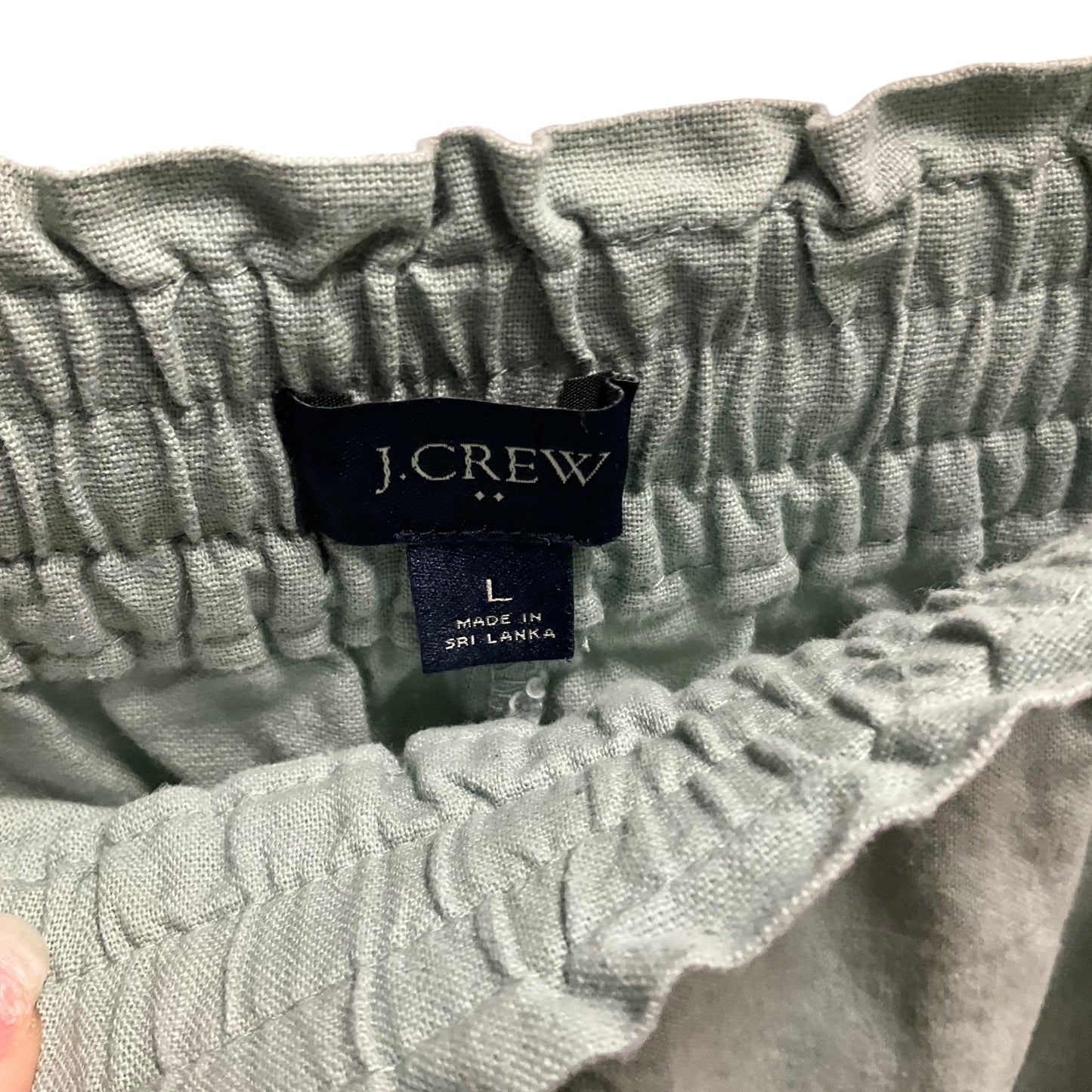 Pants Linen By J. Crew In Green, Size: L