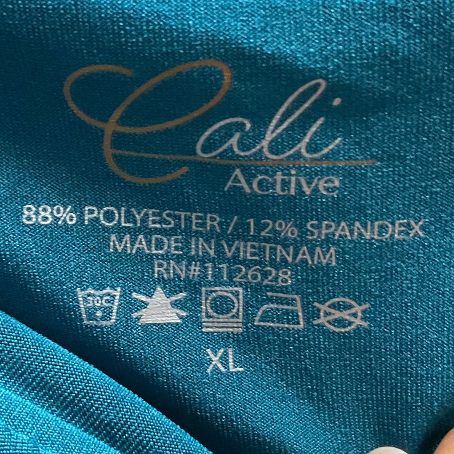 Athletic Leggings By Cali Active In Teal, Size: Xl