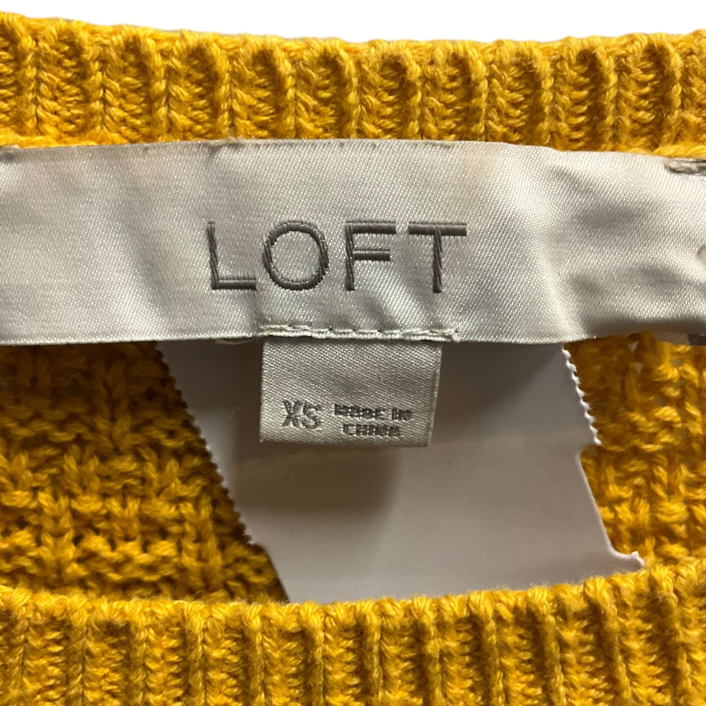 Sweater By Loft In Gold, Size: Xs