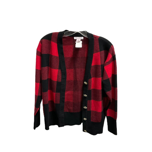 Sweater Cardigan By Tommy Bahama In Black & Red, Size: Xs