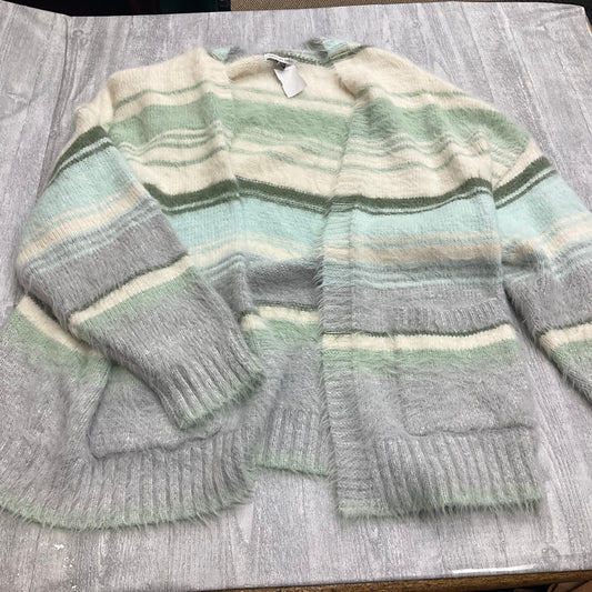 Cardigan By American Eagle In Green & White, Size: L