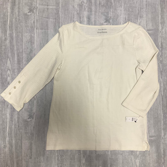 Top Long Sleeve By Talbots In Cream, Size: S