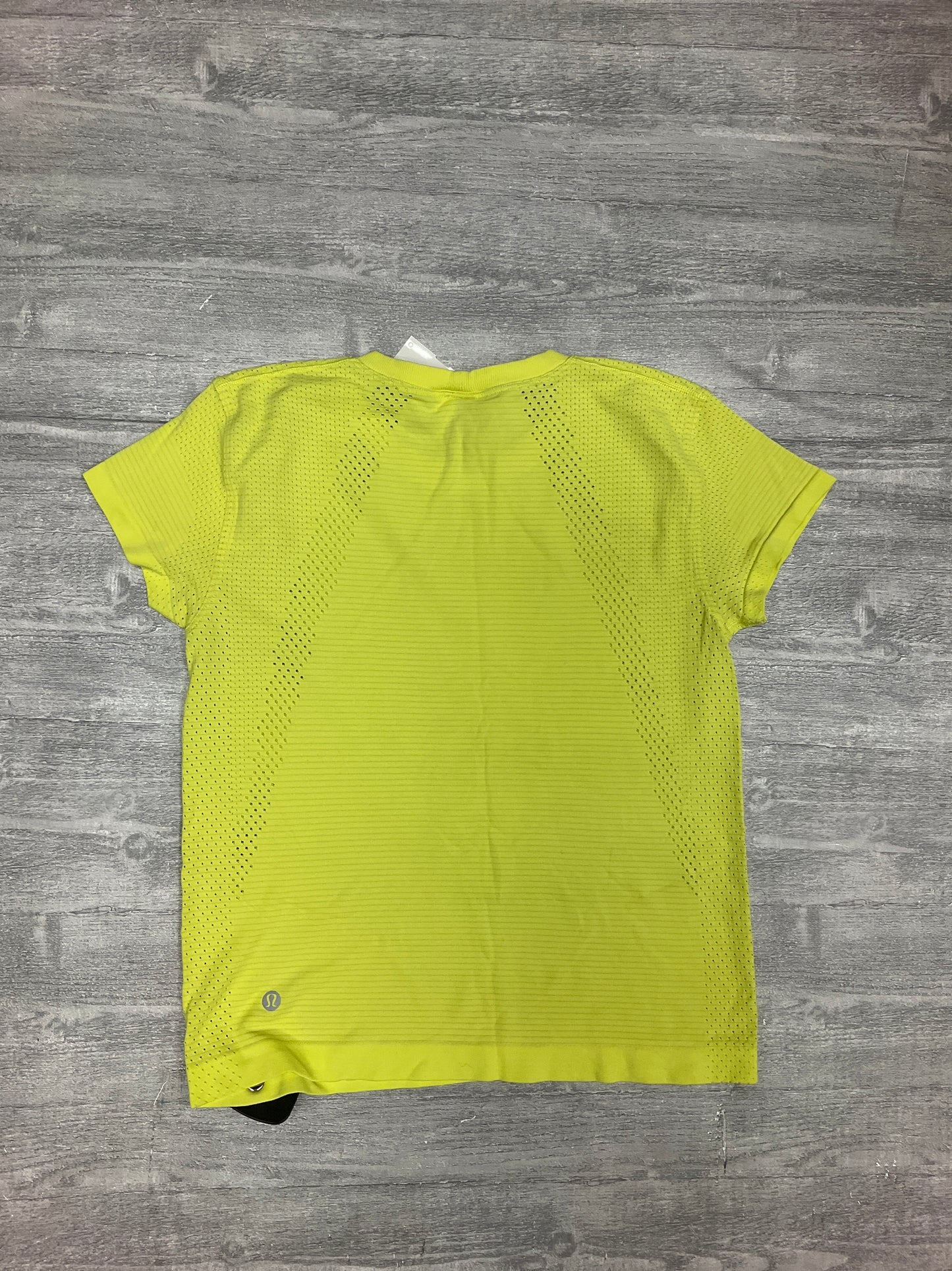 Athletic Top Short Sleeve By Lululemon In Yellow, Size: 4