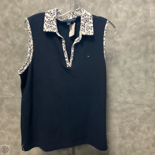 Top Sleeveless By Tommy Hilfiger In Navy, Size: L